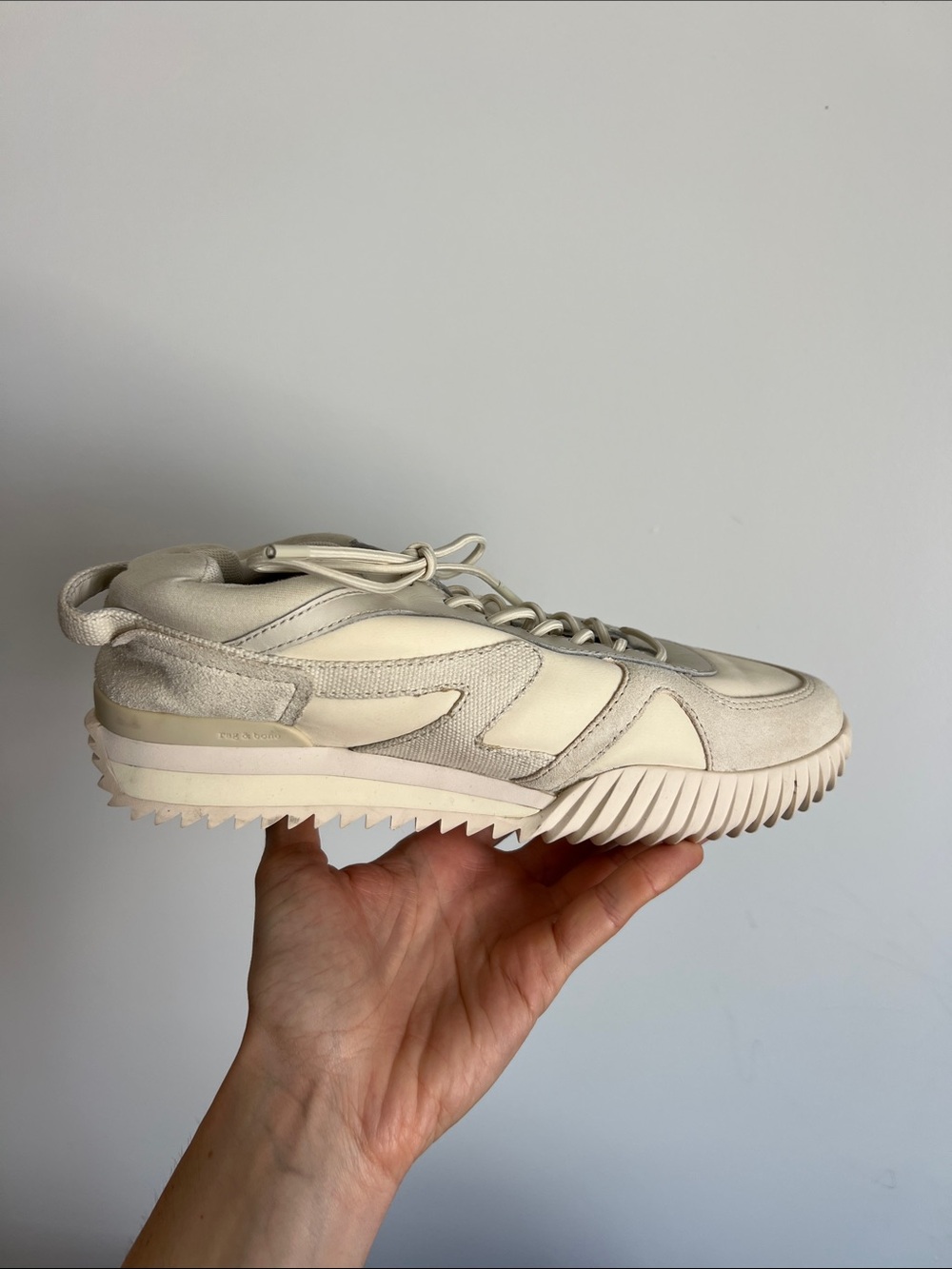 Rag & Bone retro runner 2.0 vanilla cream sneakers trainers 37.5 minimalist - Picture 10 of 11